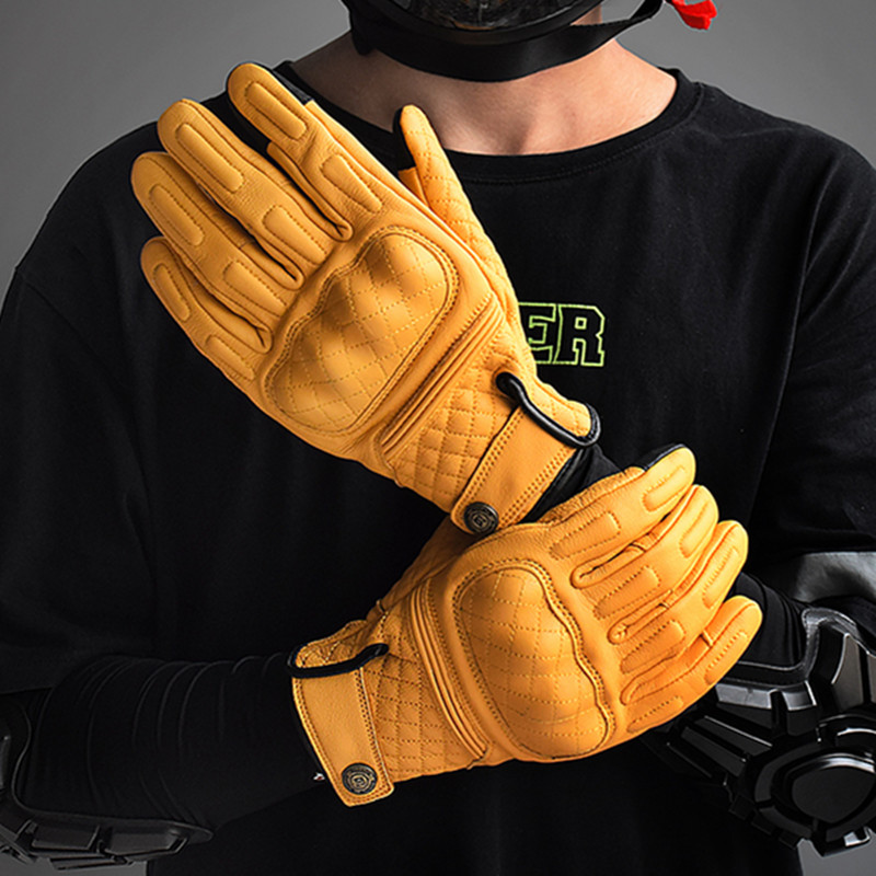 Retro Leather Motorcycle Glove - Motorcycle Gear Up ulasan dan harga