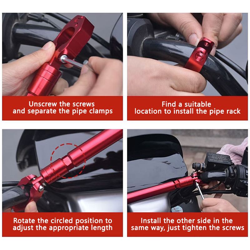 SEAMETAL Motorcycle Adjustable - Mirror Extender Bar ulasan dan harga