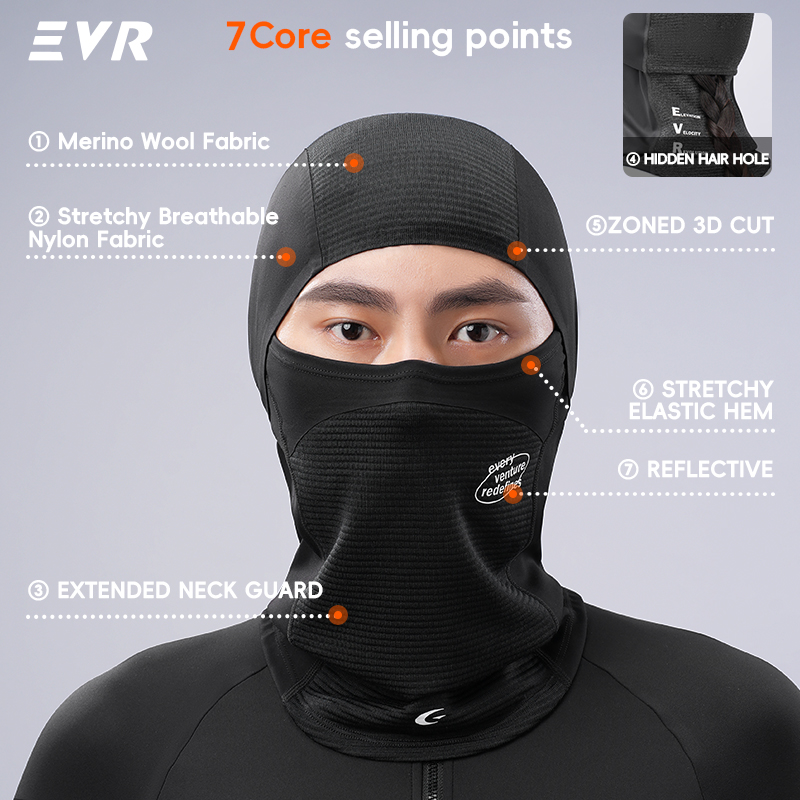 EVR Winter Wool Face Mask Neck - Motorcycle Gear Women ulasan dan harga